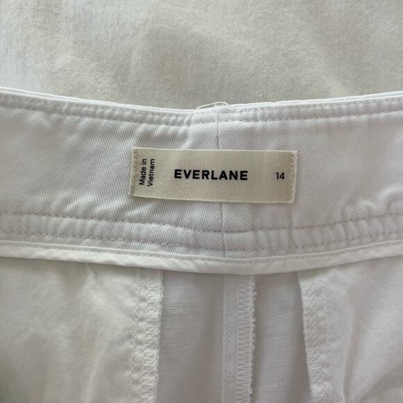Everlane NWOT The Tencel Way-High Taper Pant Pleated White Trousers, Size 14 - Picture 4 of 11
